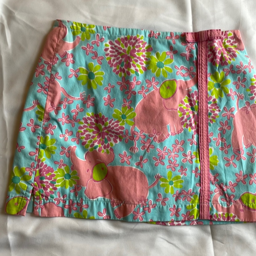 Lilly Pulitzer girls skirt, pink, blue and green. Size 7